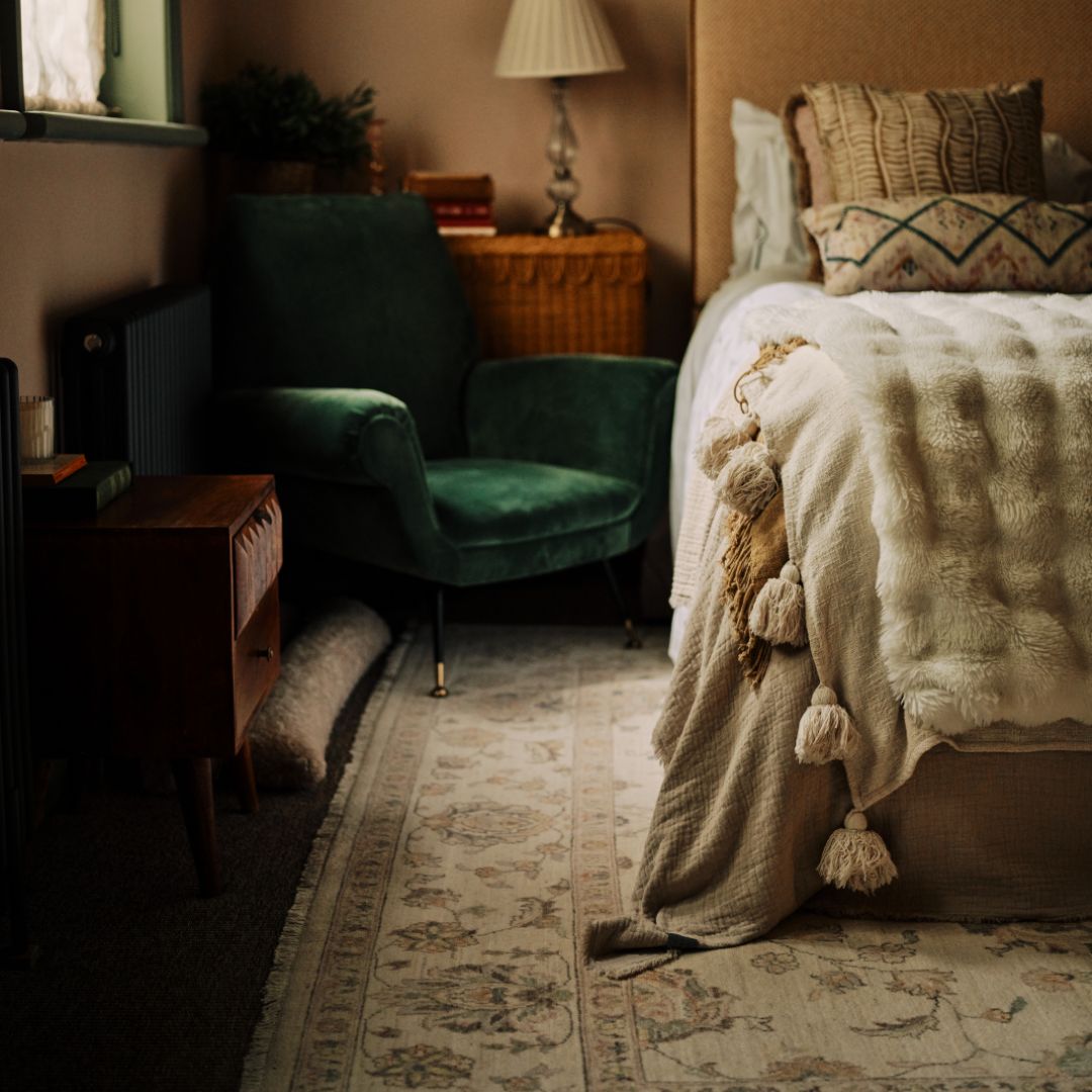 Oriental Rug Repair Green Chair